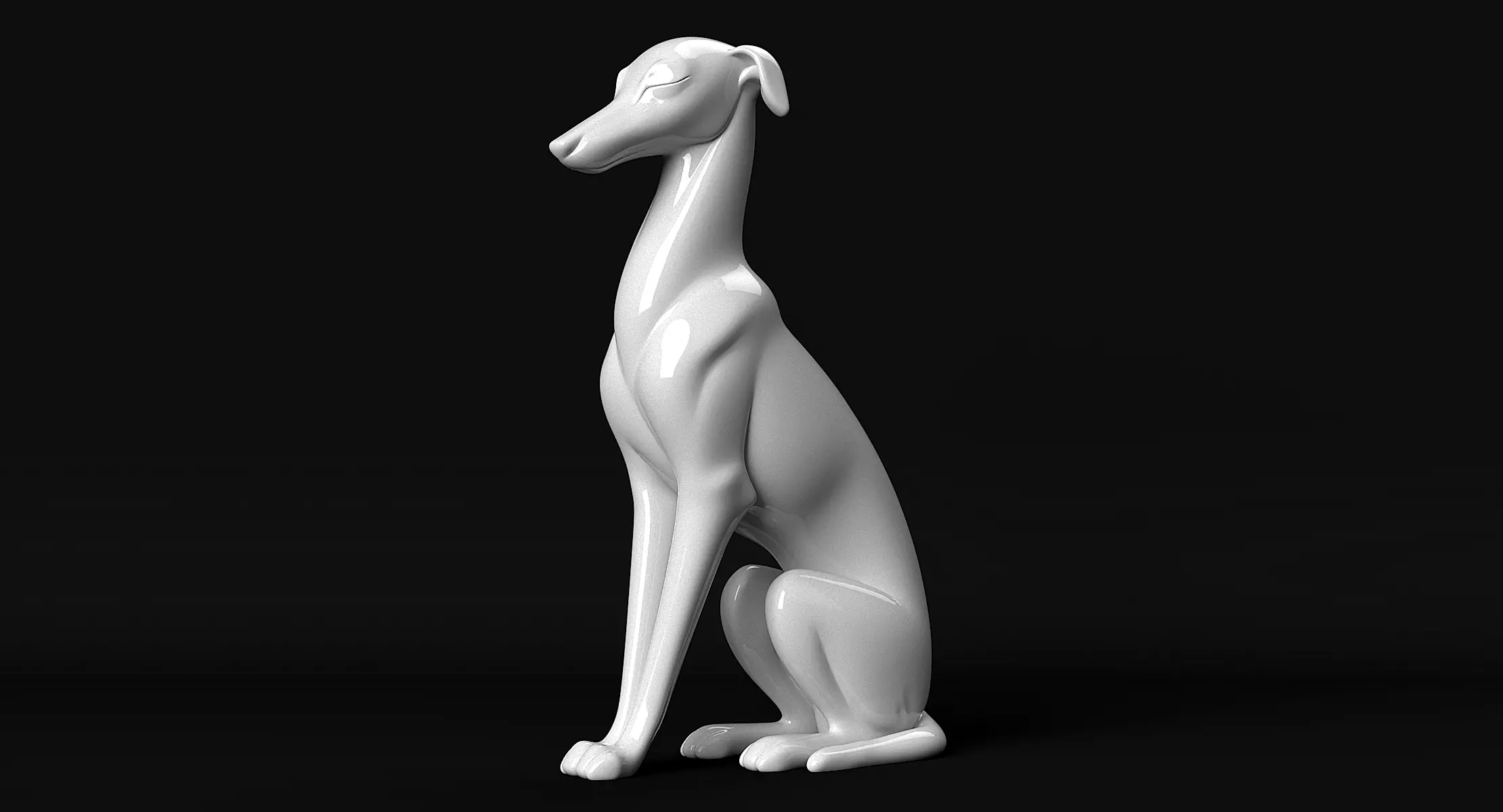 Italian Greyhound 3D print model_1