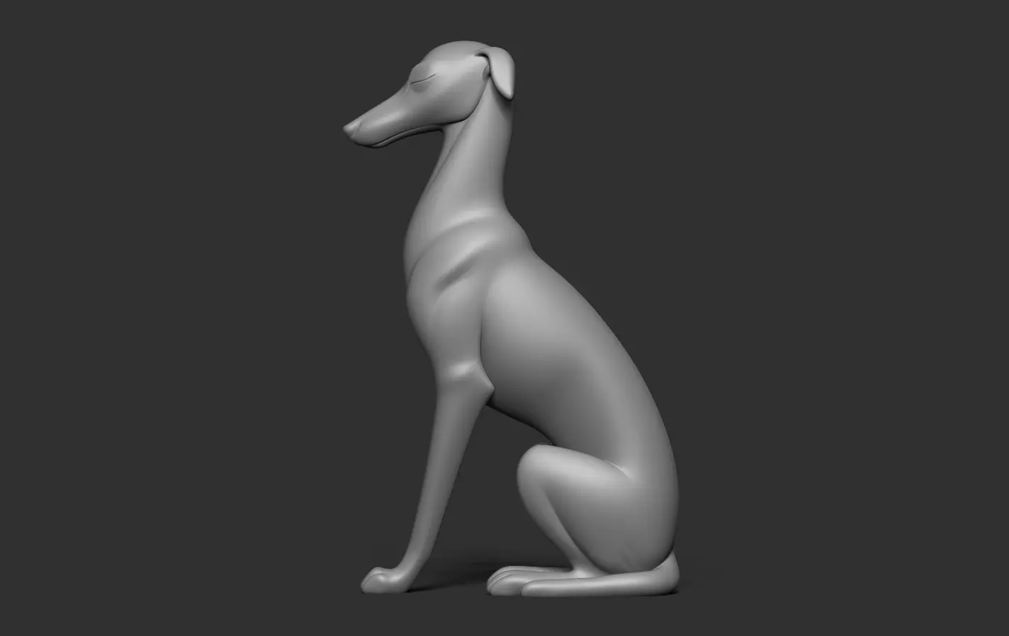 Italian Greyhound 3D print model_16