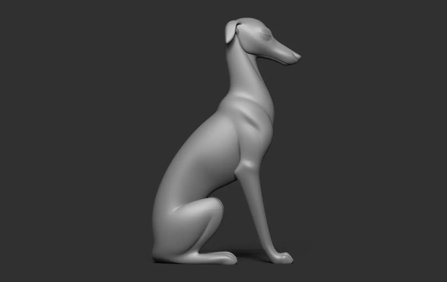 Italian Greyhound 3D print model_14