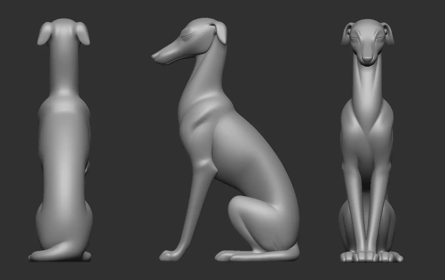 Italian Greyhound 3D print model_17