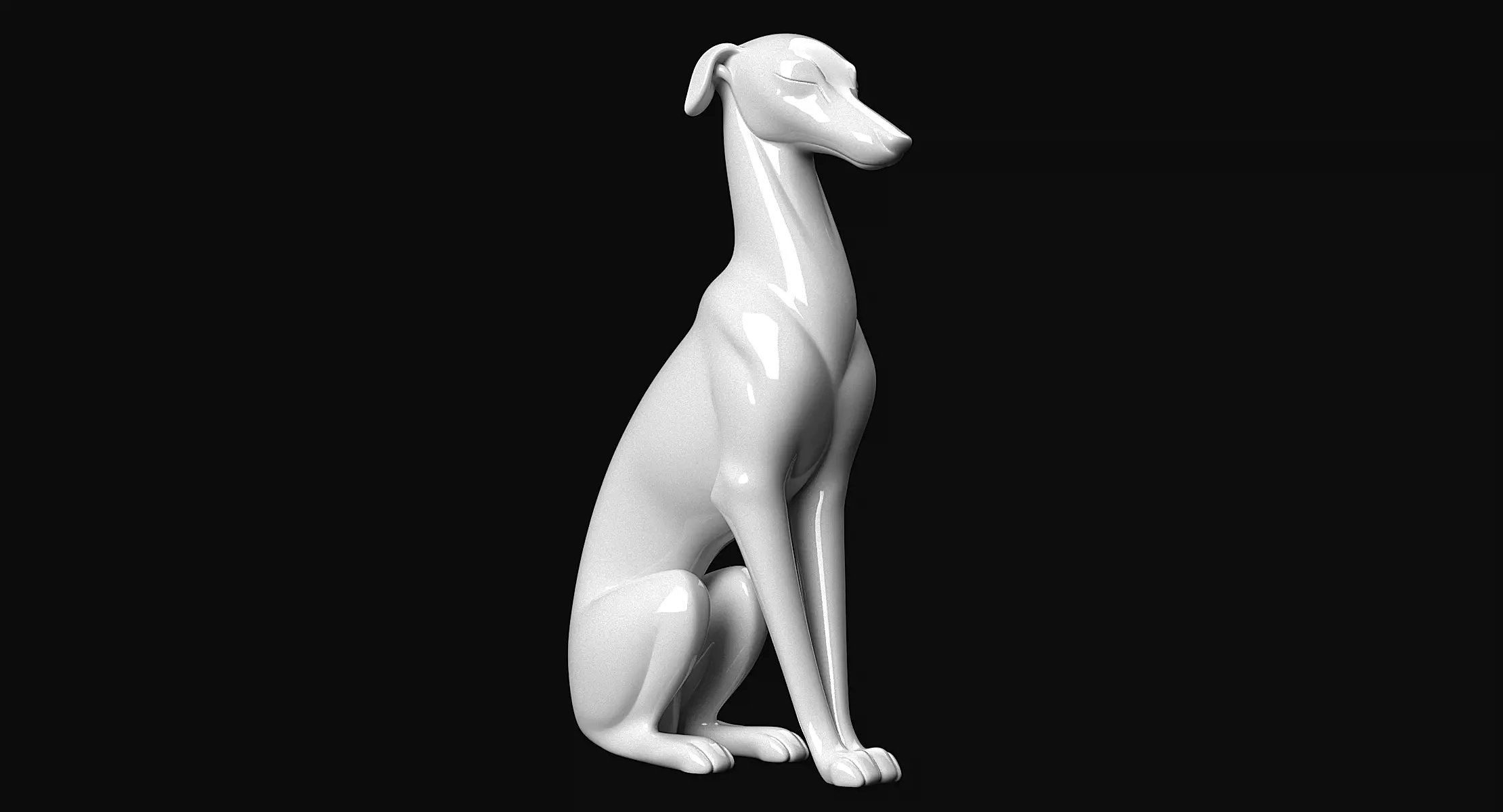 Italian Greyhound 3D print model_7
