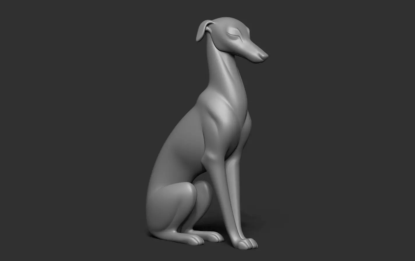Italian Greyhound 3D print model_13
