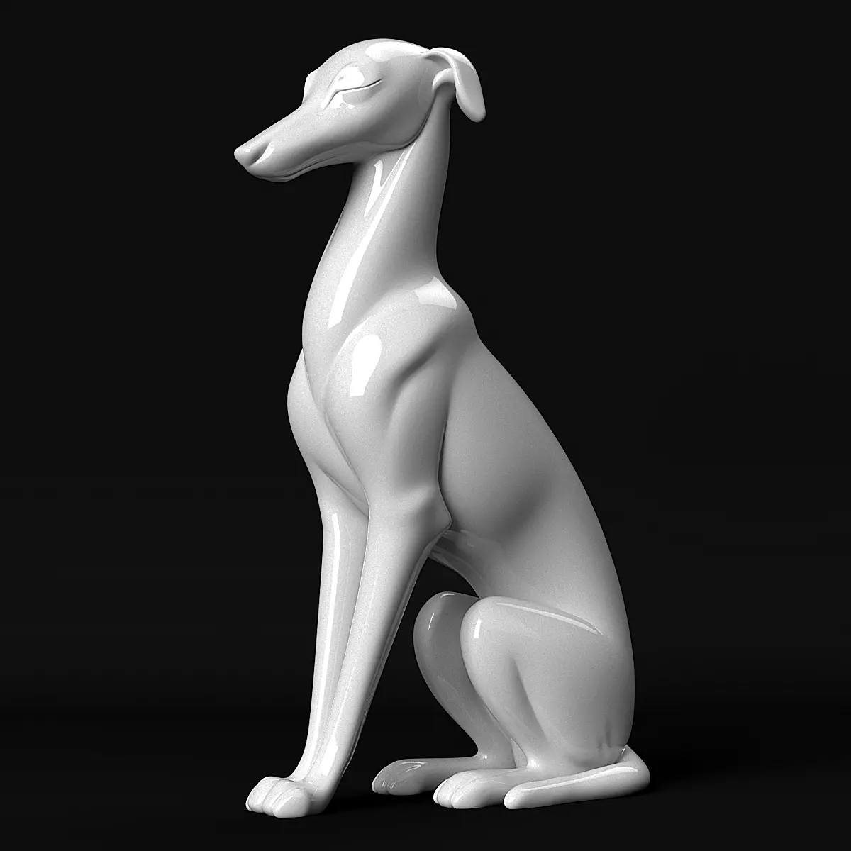 Italian Greyhound 3D print model_0