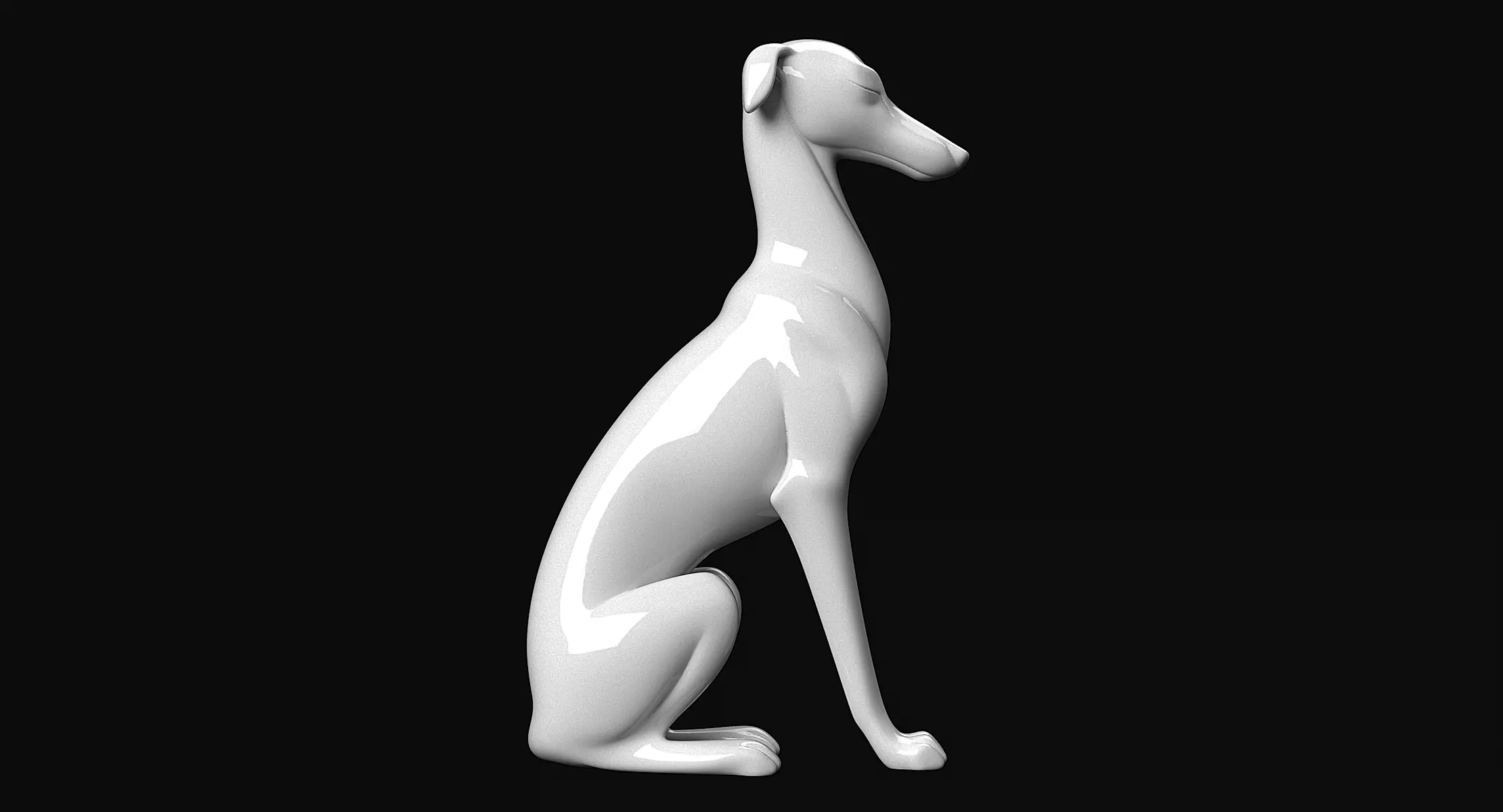 Italian Greyhound 3D print model_6