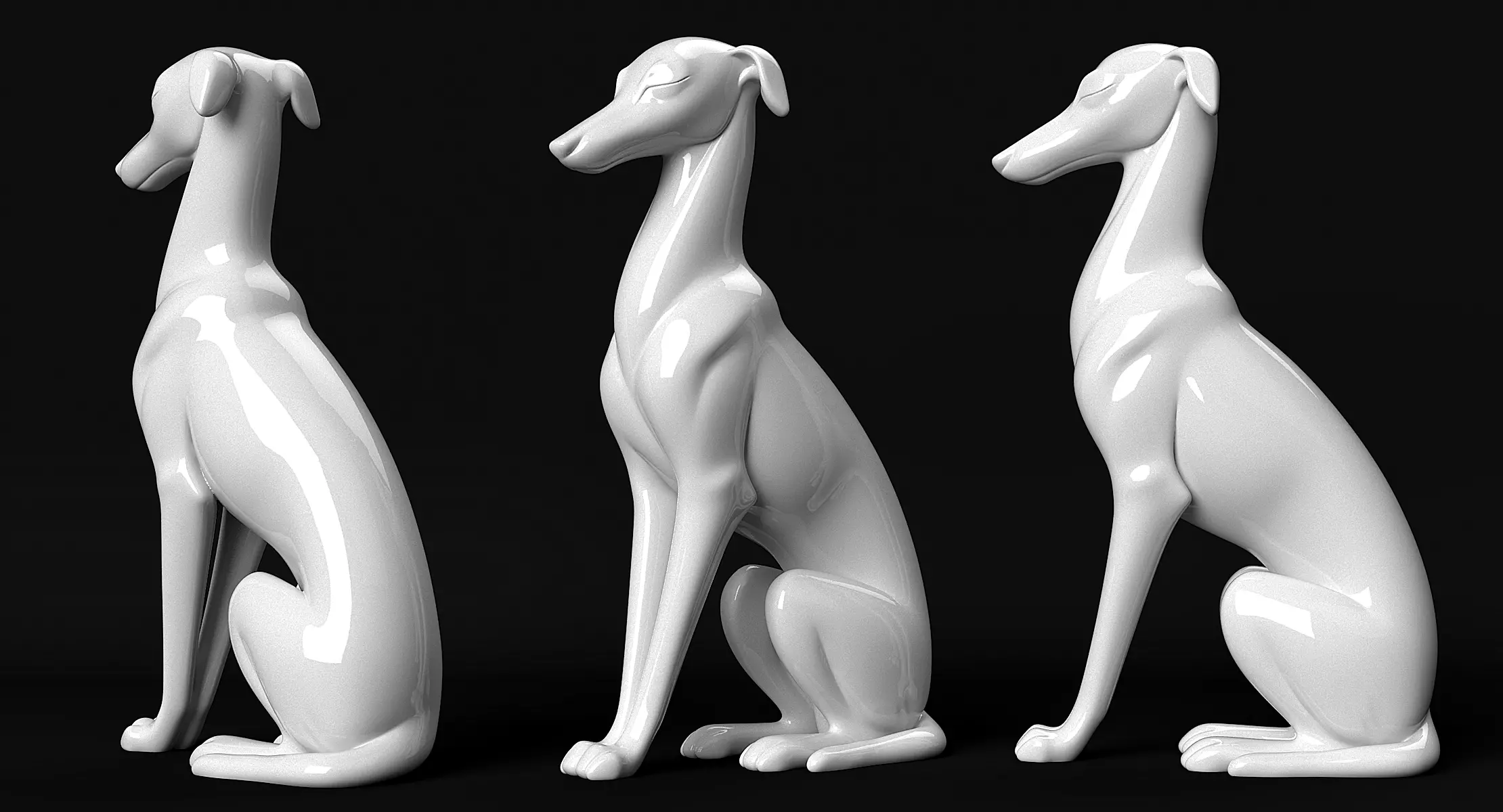 Italian Greyhound 3D print model_9