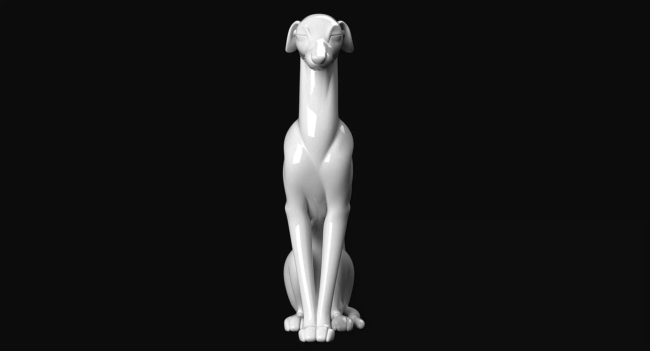 Italian Greyhound 3D print model_8