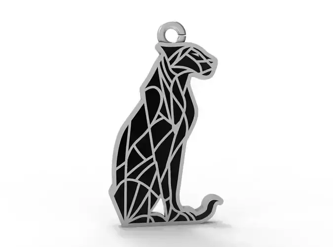 Jaguar Enamel Pendant