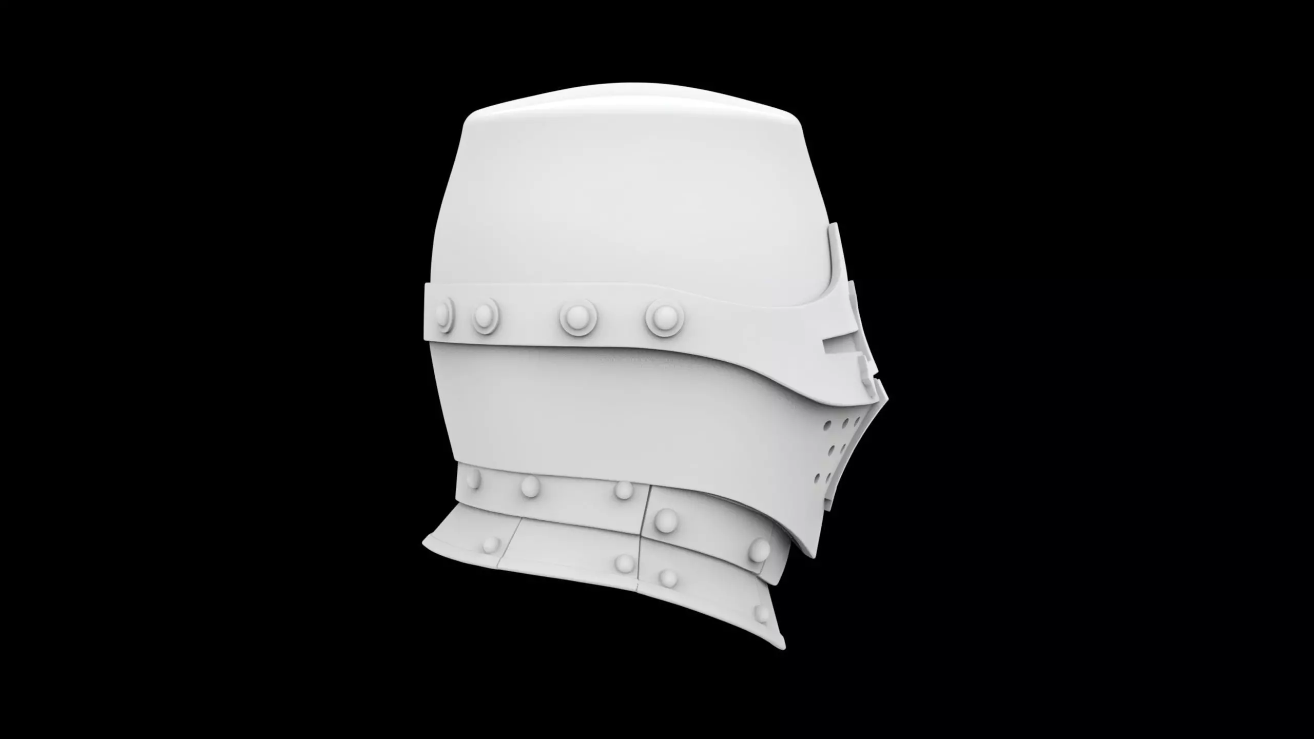 Medieval Knight Helmet 3D Print Model 3D print model_5