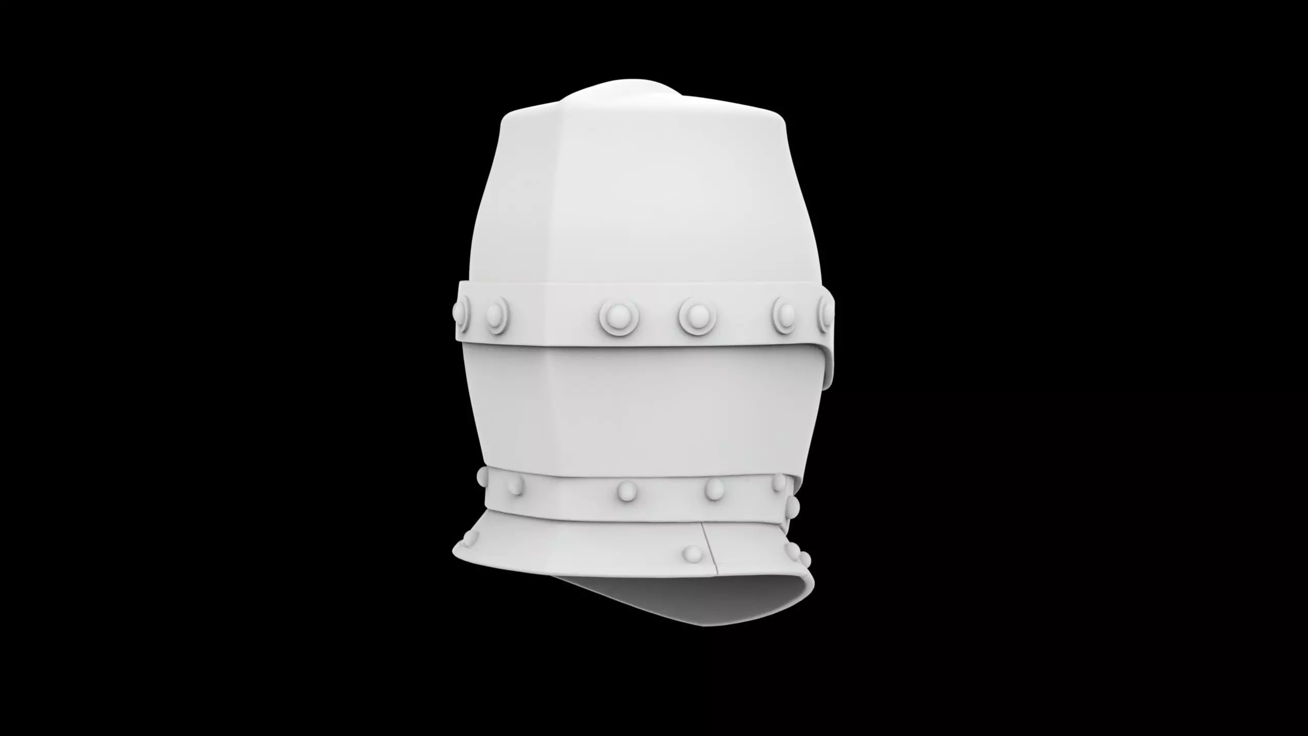 Medieval Knight Helmet 3D Print Model 3D print model_4