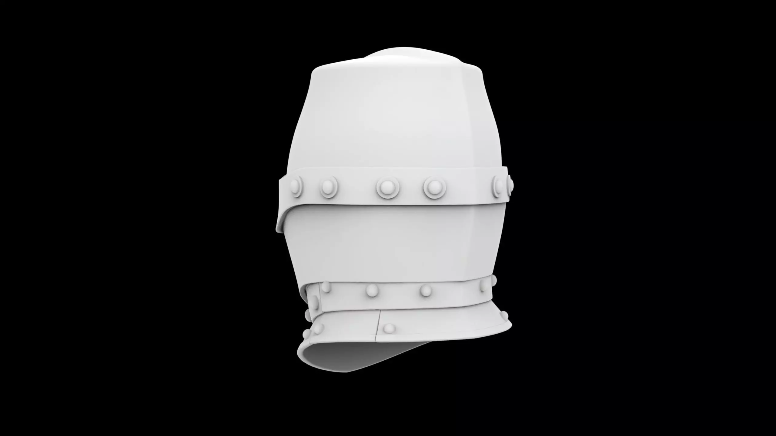 Medieval Knight Helmet 3D Print Model 3D print model_3