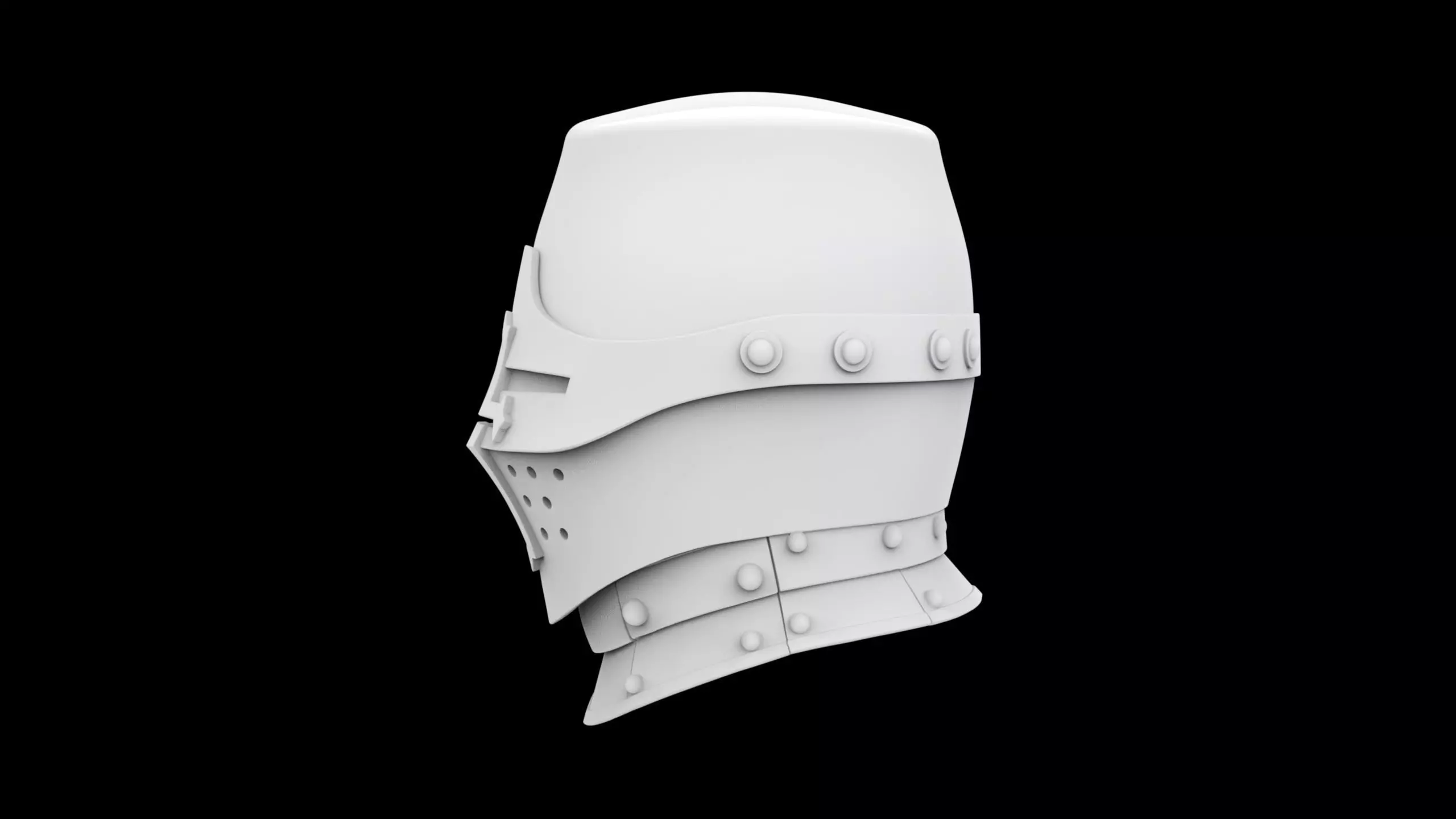 Medieval Knight Helmet 3D Print Model 3D print model_2