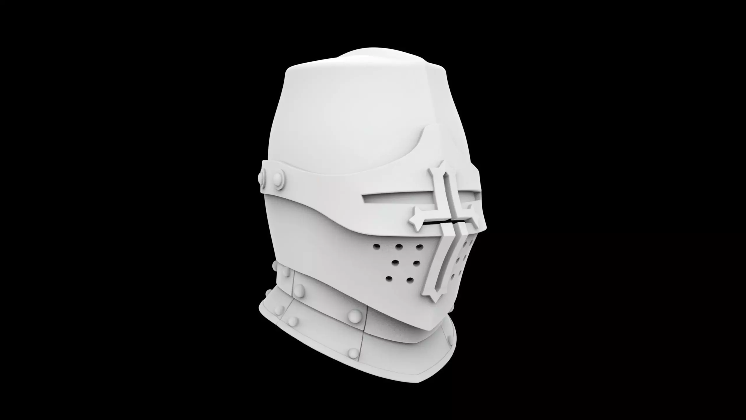 Medieval Knight Helmet 3D Print Model 3D print model_6