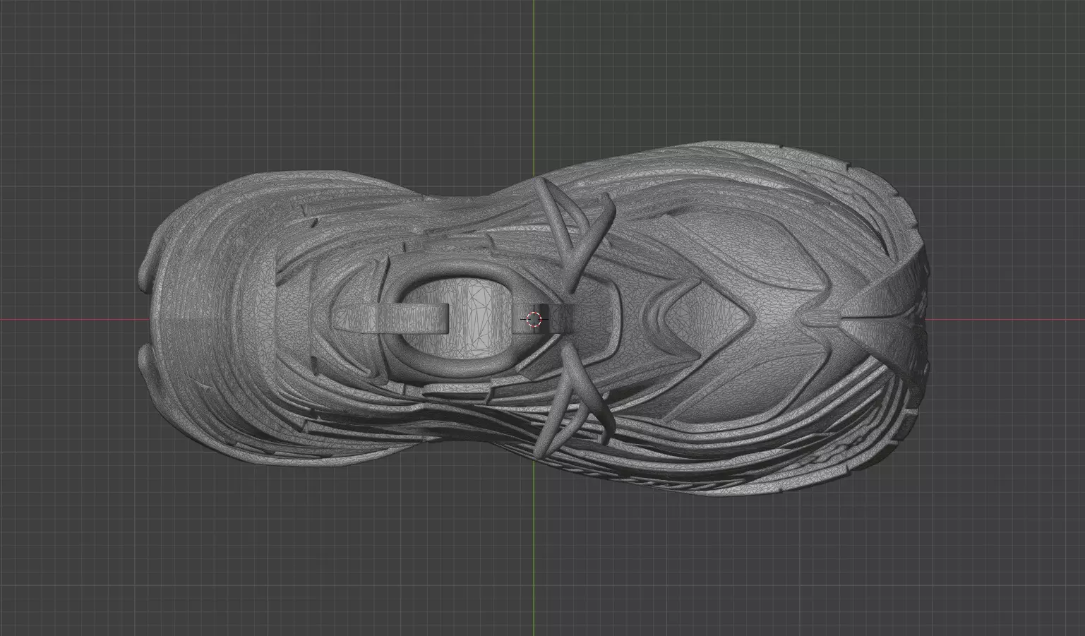 Balenciaga Platform Sneaker Low-poly 3D model_9