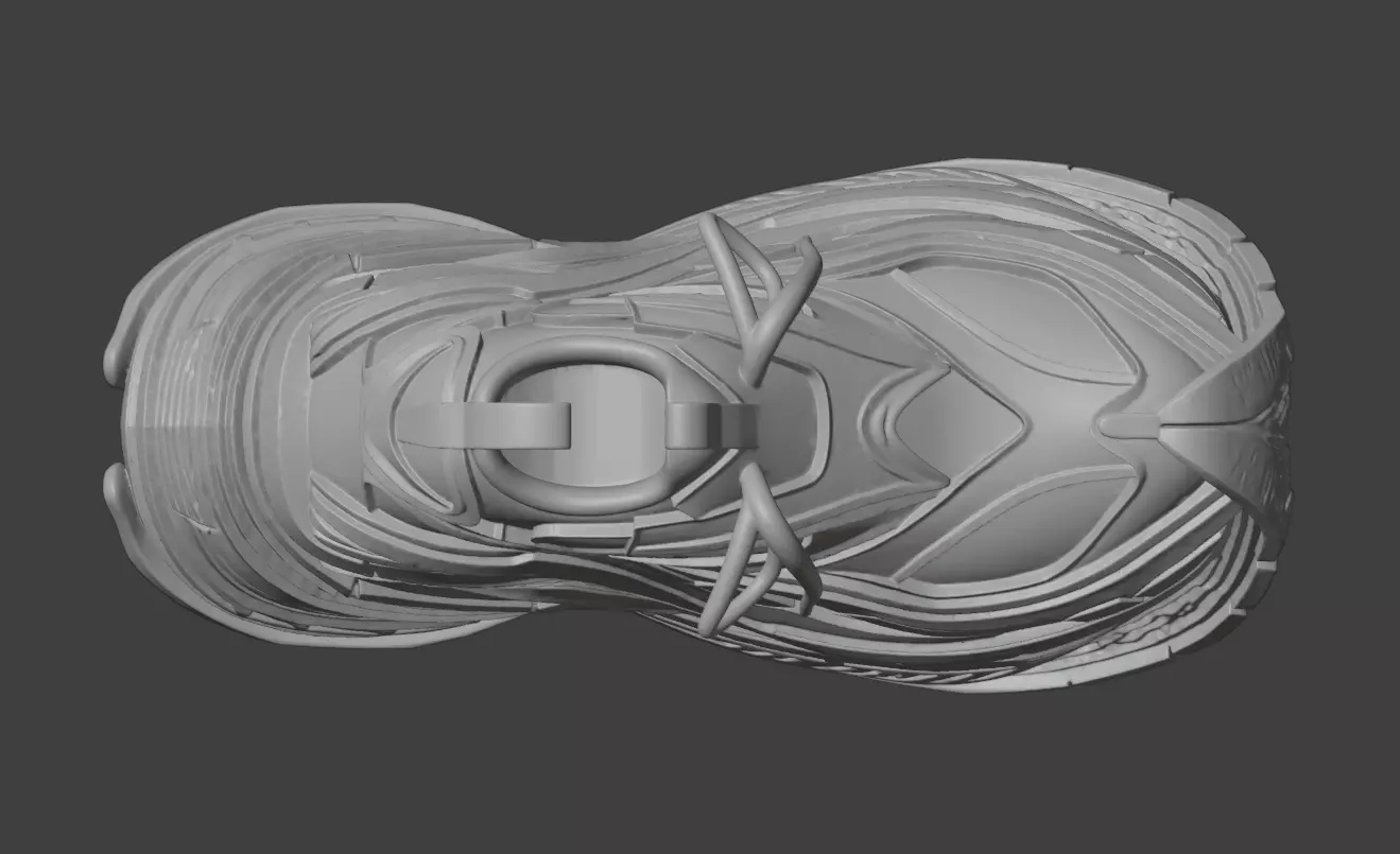 Balenciaga Platform Sneaker Low-poly 3D model_10