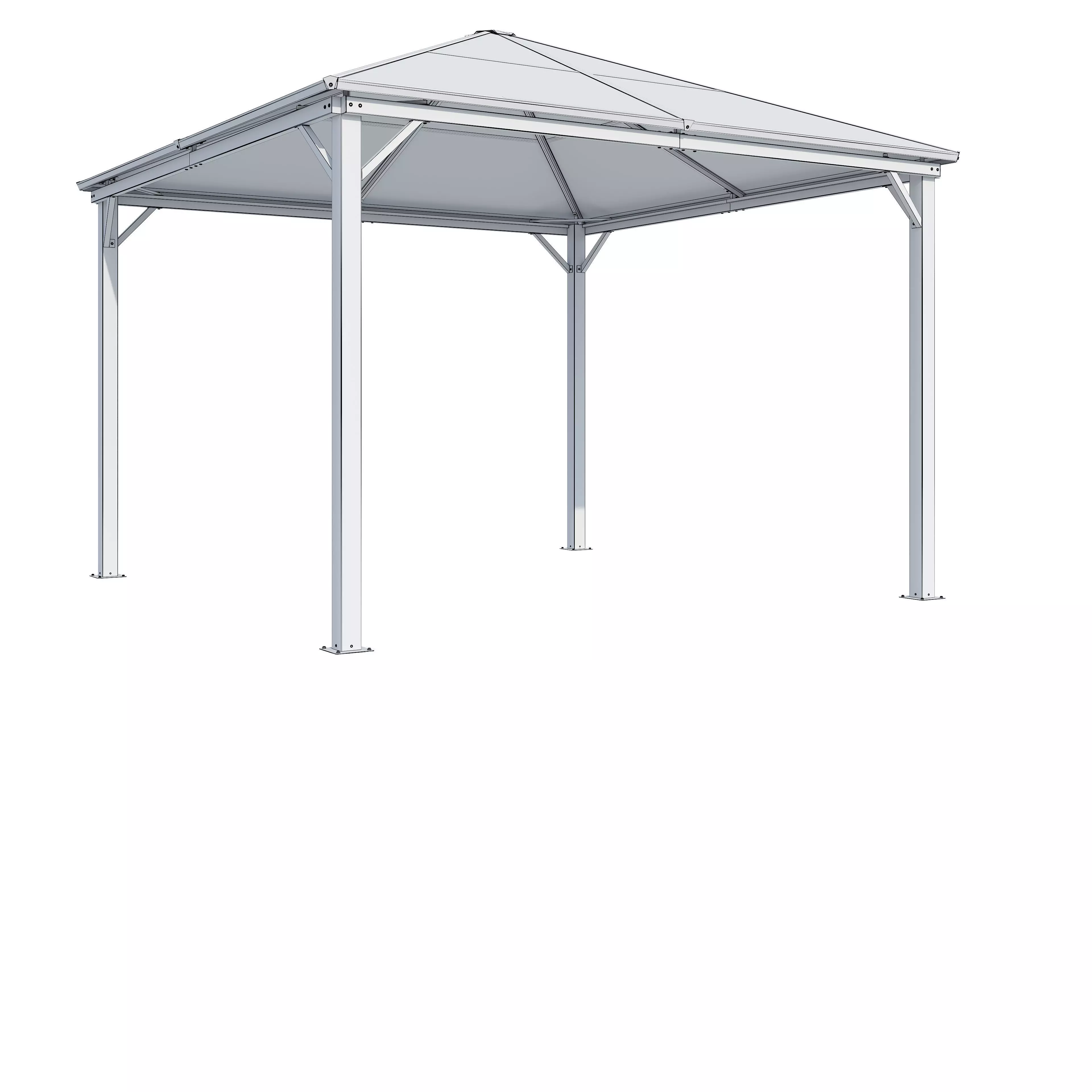 Canopy gazebo Milos Garden Point 3D model_7