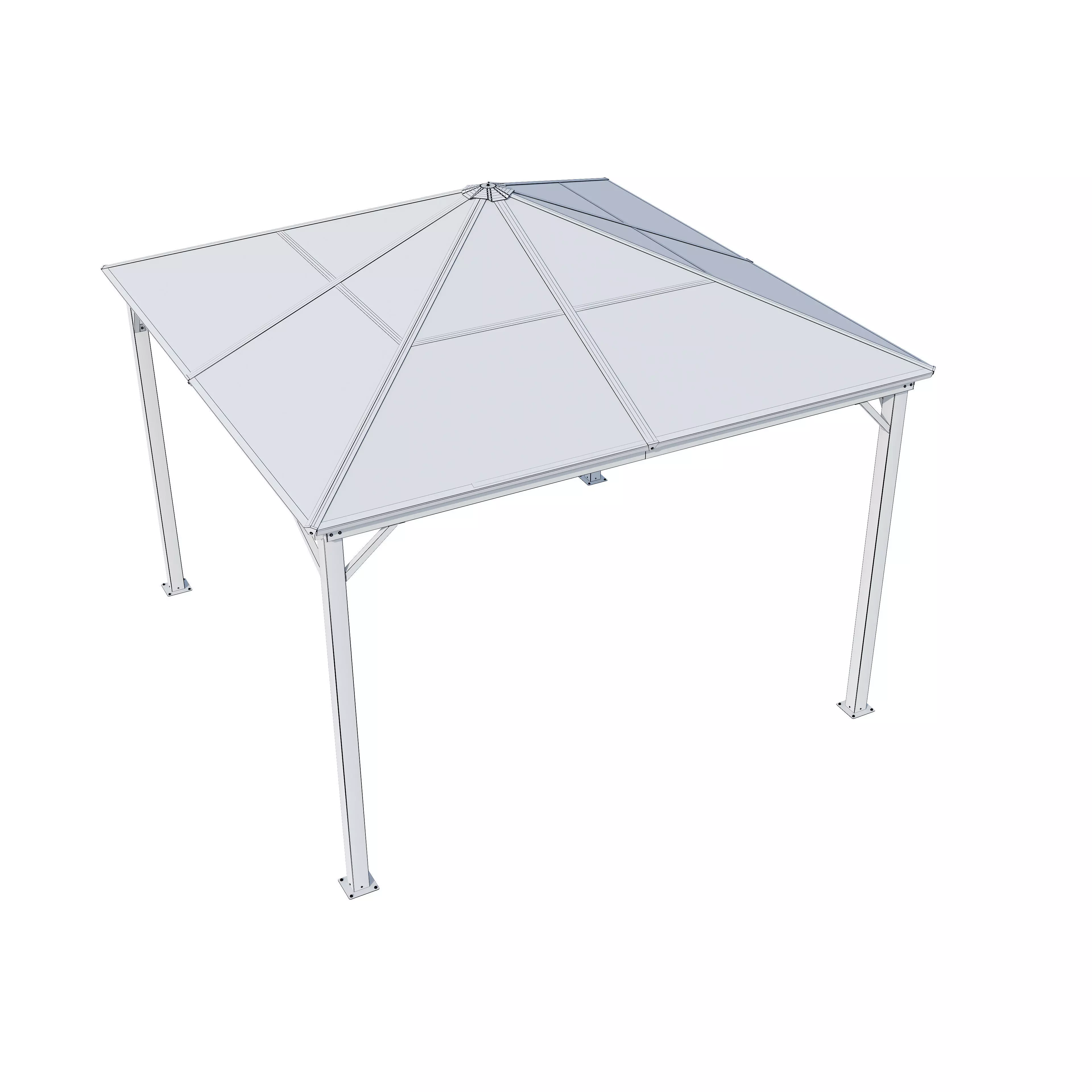 Canopy gazebo Milos Garden Point 3D model_8