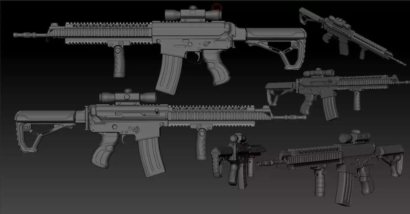 Pindad SS2 V4 A1 3D model_7