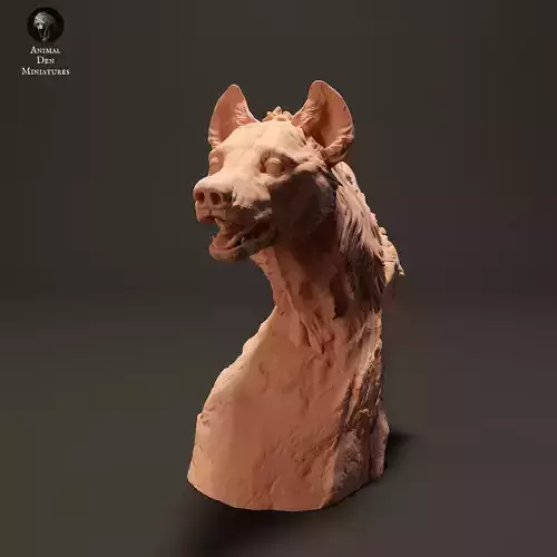 Spotted Hyena Bust  3D print model