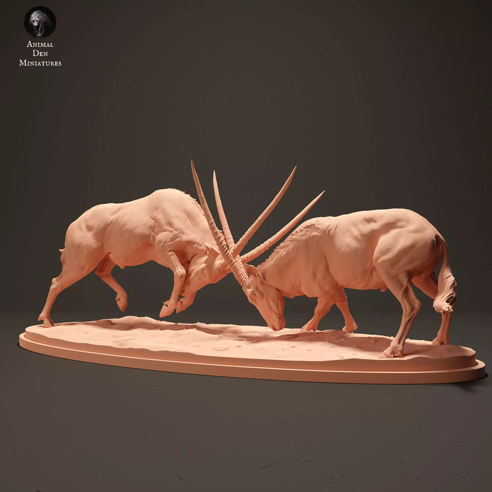 Gemsboks Fighting  3D print model_3