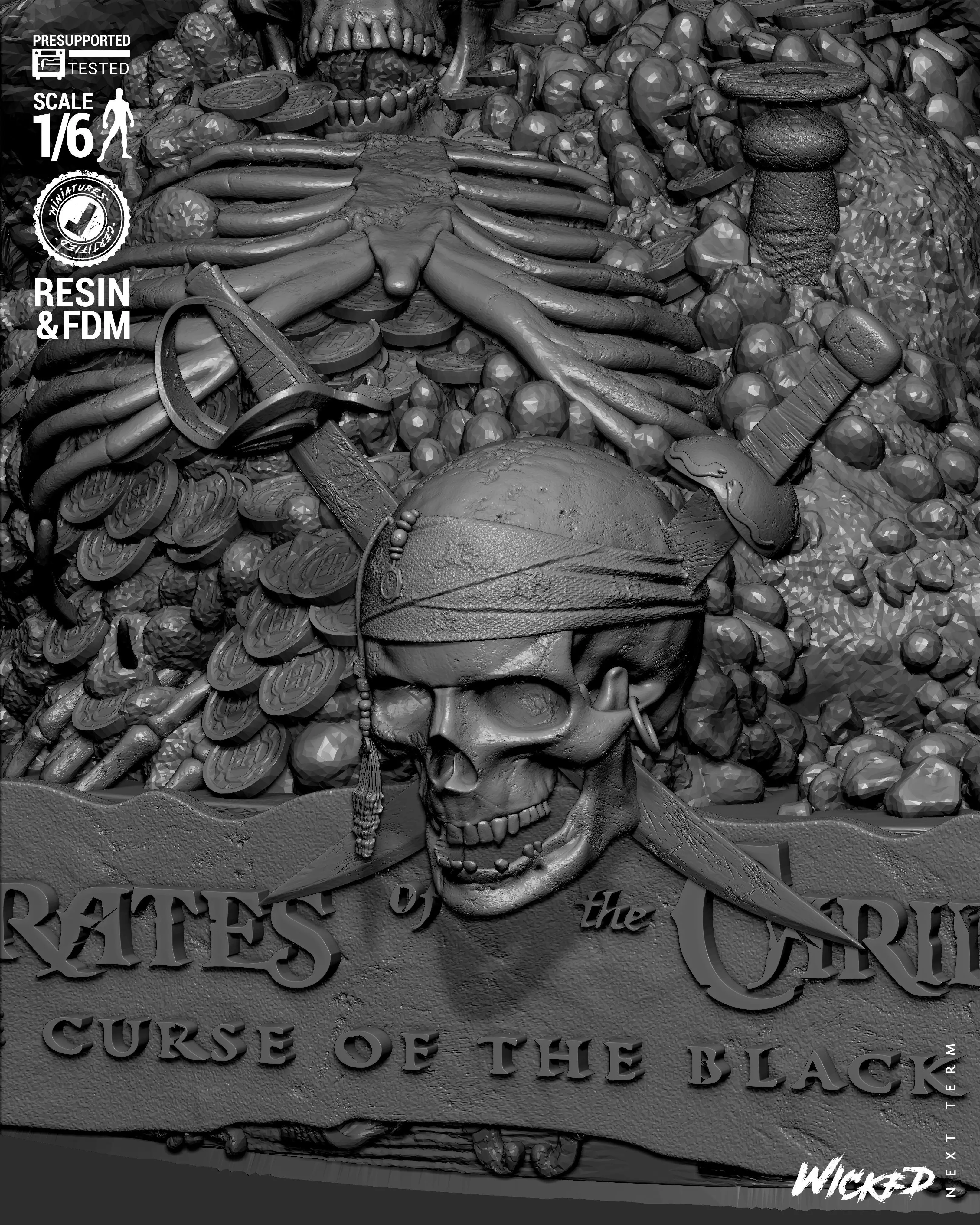 Wicked Movies Jack Sparrow Sculpture 3D print model_30