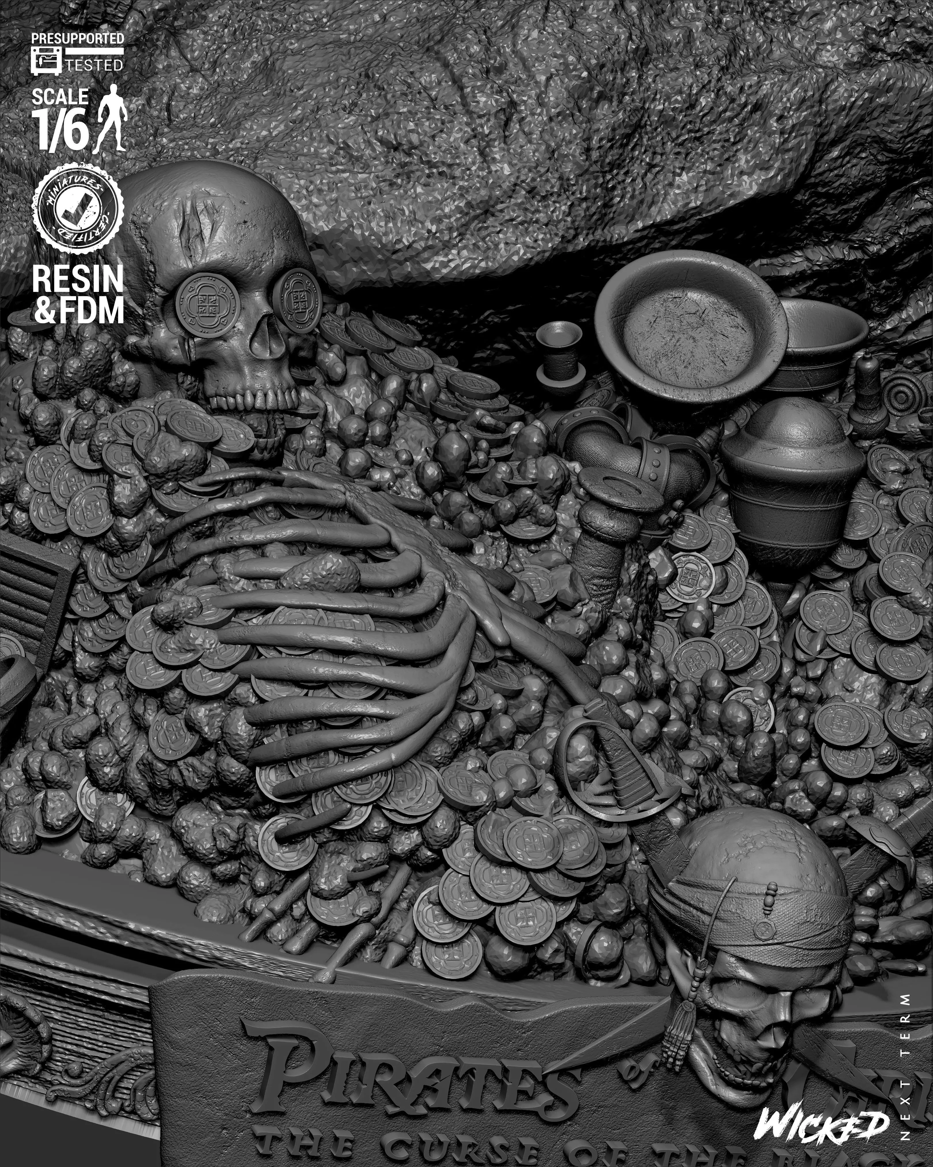 Wicked Movies Jack Sparrow Sculpture 3D print model_29