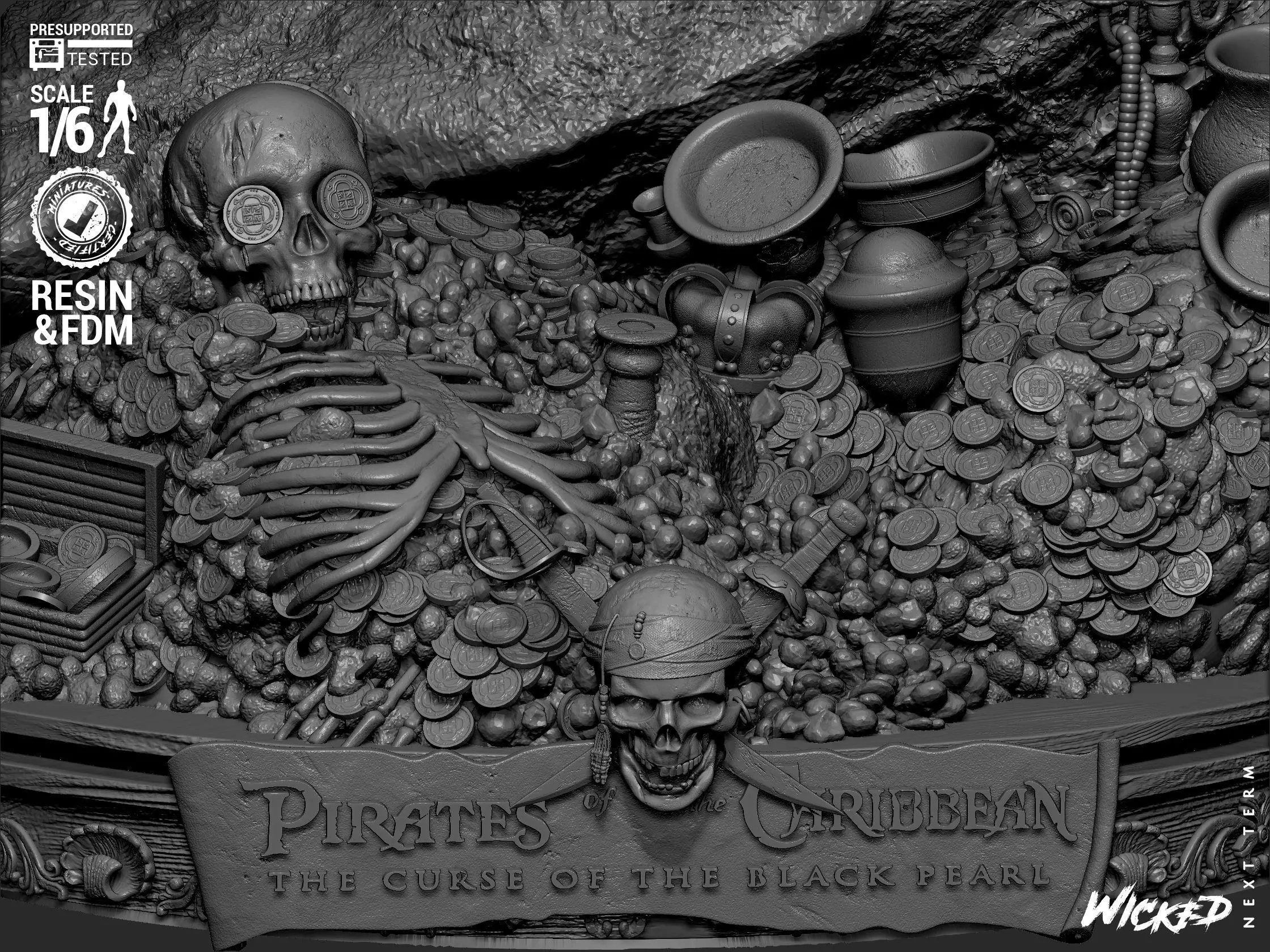 Wicked Movies Jack Sparrow Sculpture 3D print model_40