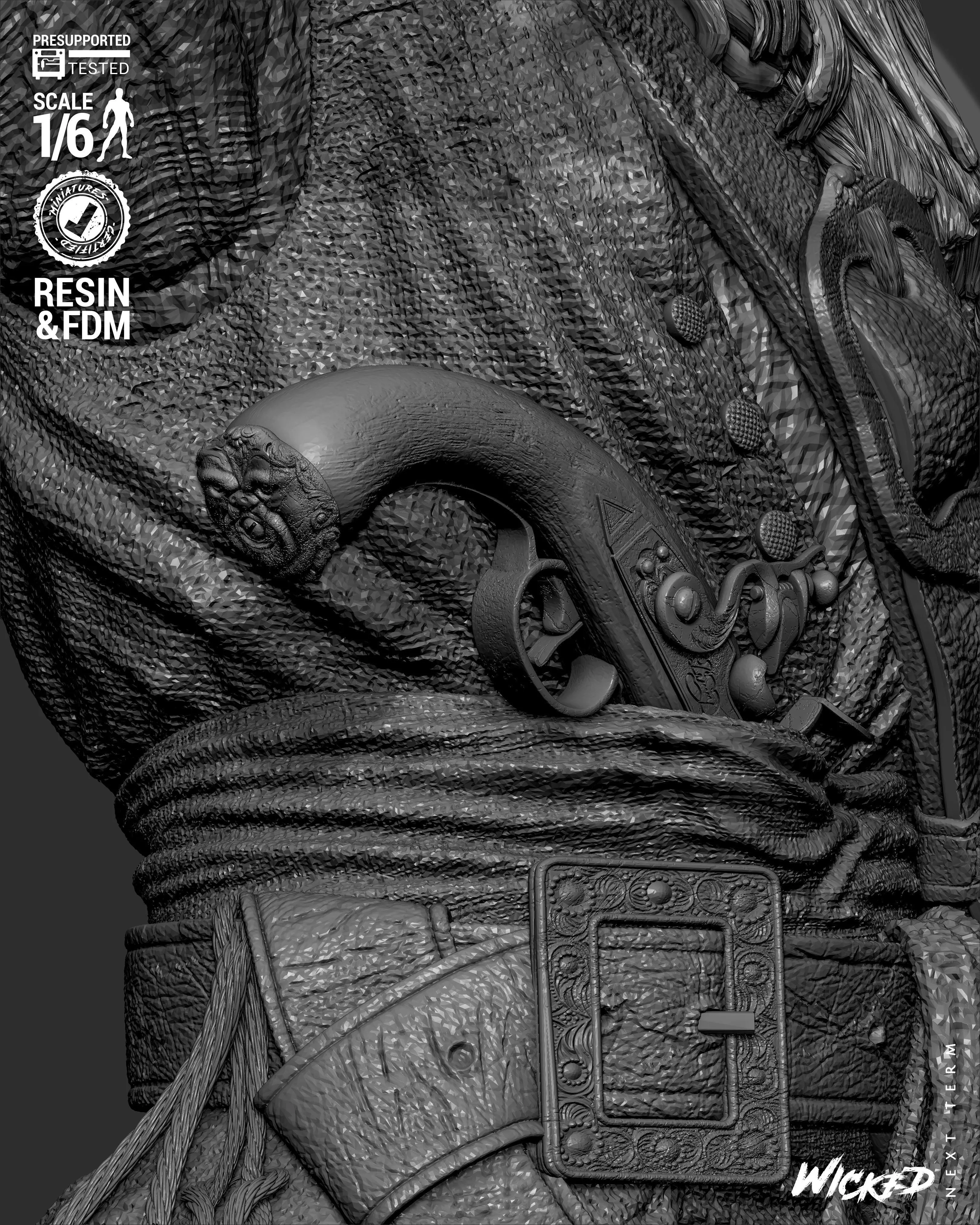 Wicked Movies Jack Sparrow Sculpture 3D print model_28