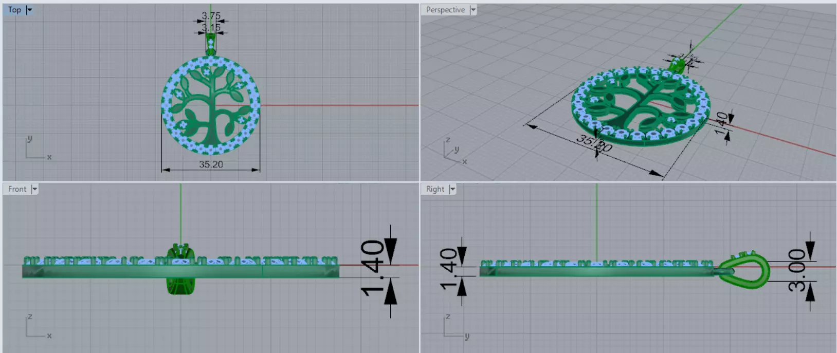 111 Love Tree 3D print model_7