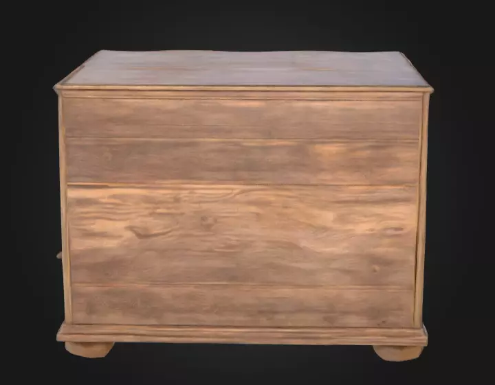 Rustic Wooden Dresser Low-poly 3D model_5
