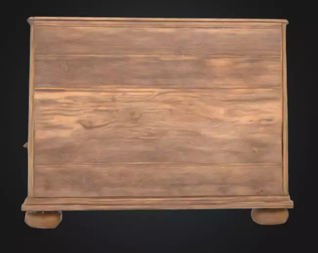 Rustic Wooden Dresser Low-poly 3D model_11