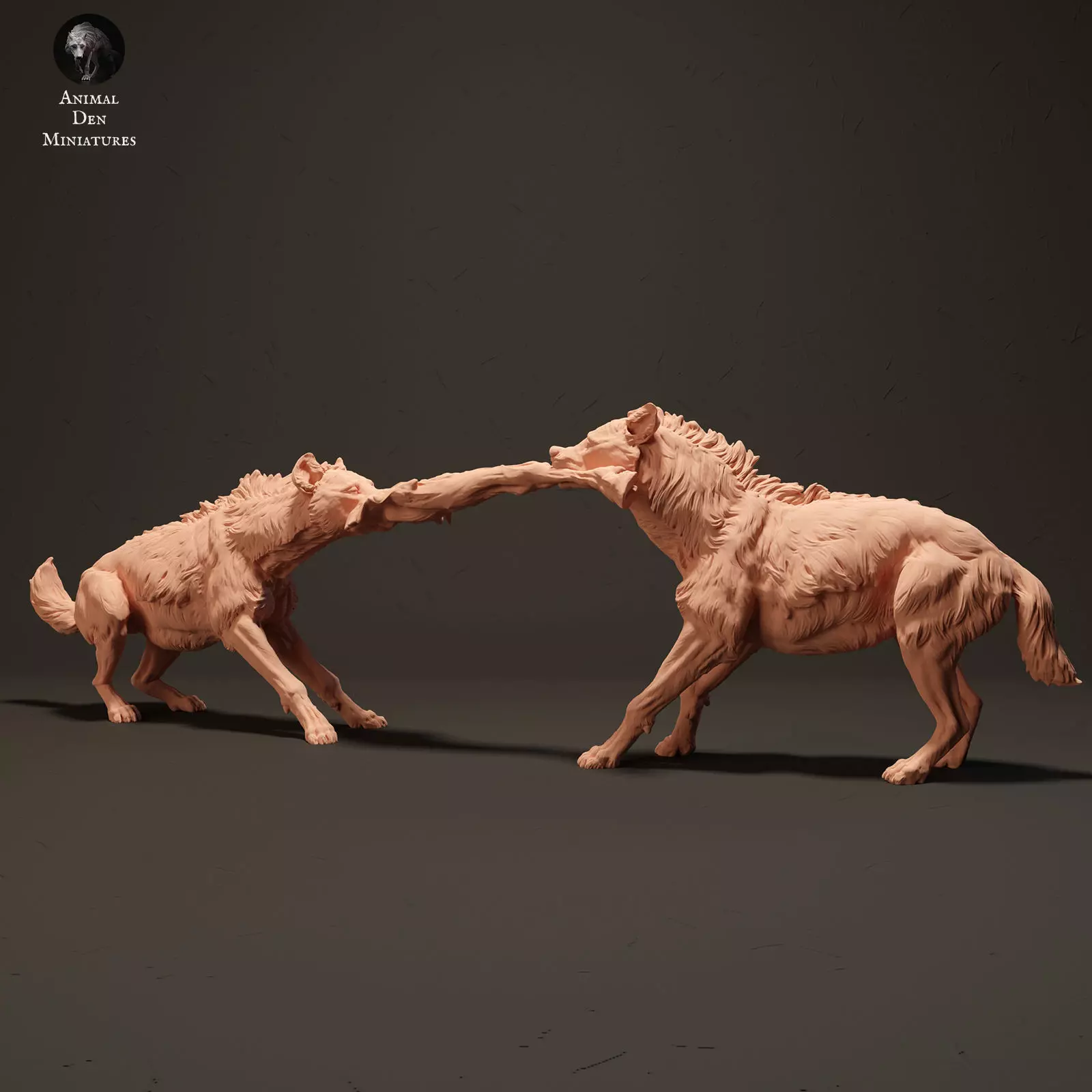 Spotted Hyenas Fighting Over Food 3D print model_3