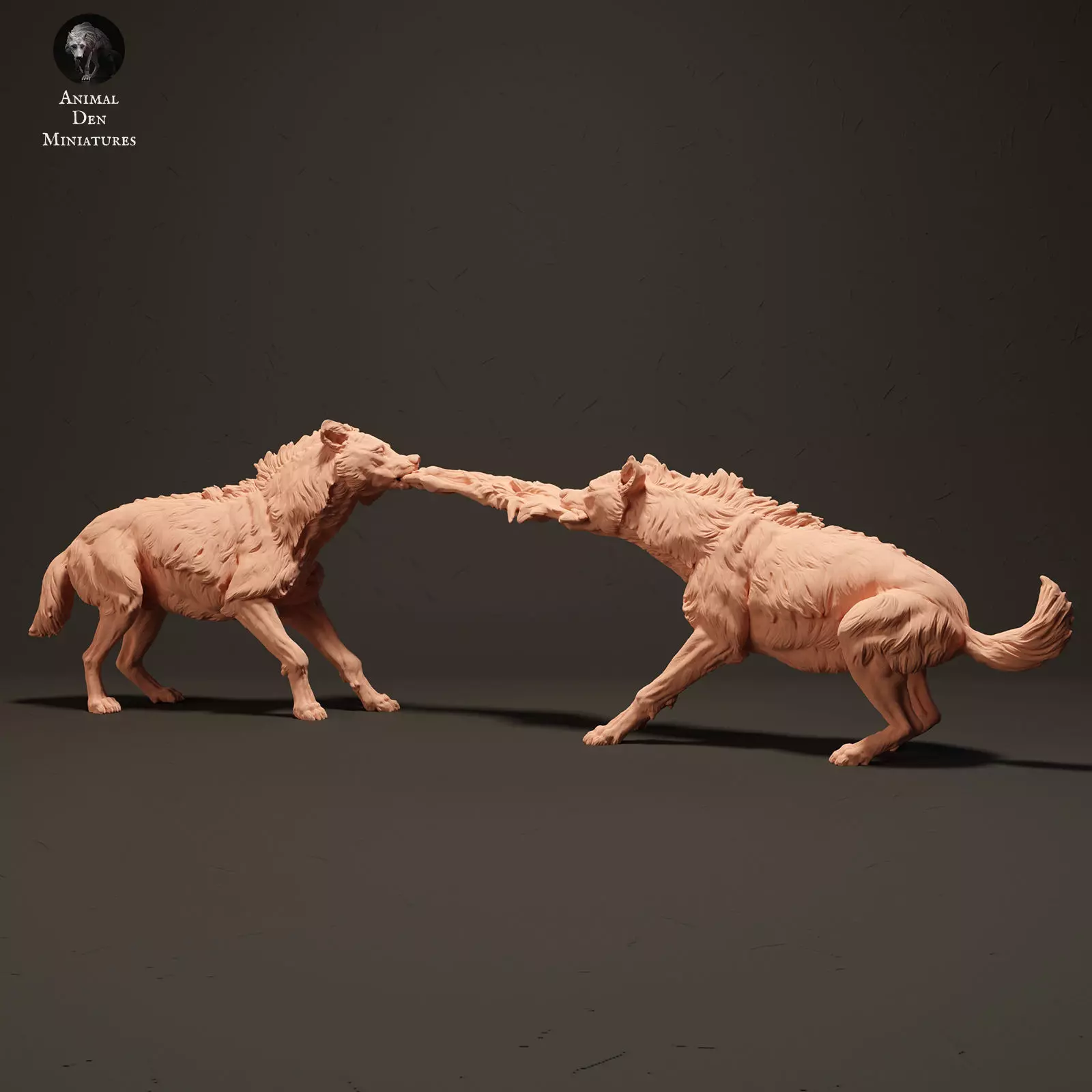 Spotted Hyenas Fighting Over Food 3D print model_2