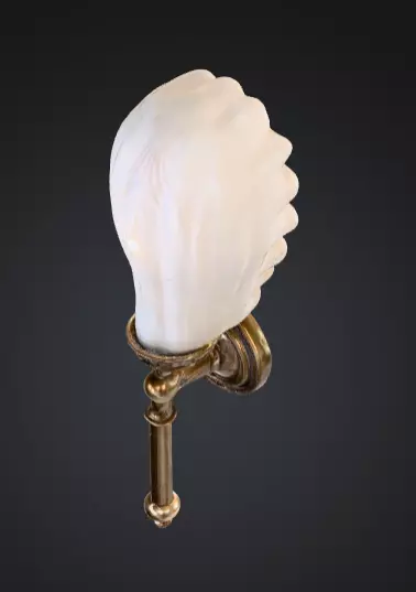 Vintage Brass Sconce Low-poly 3D model_8