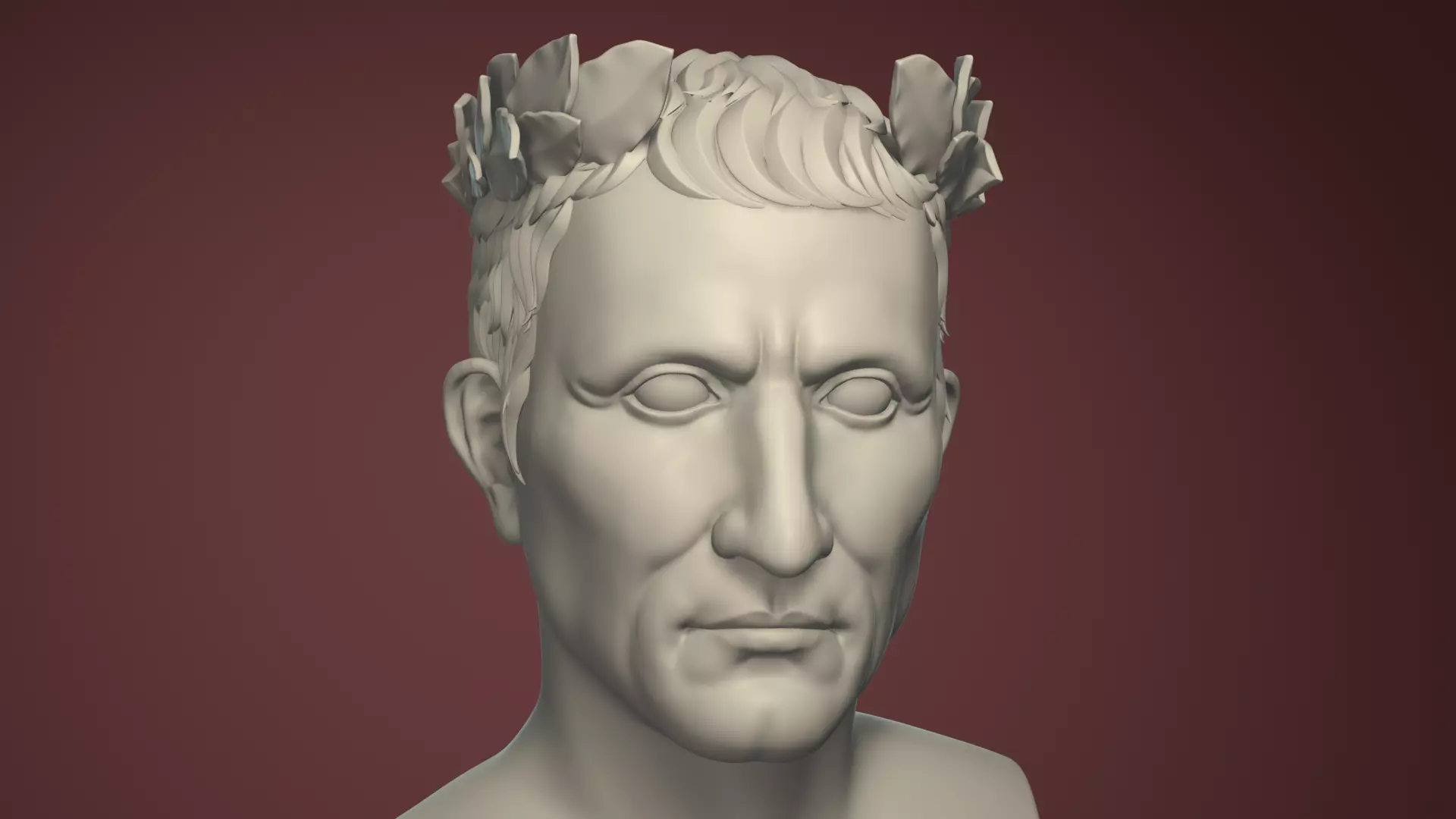Semi Realistic Gaius Julius Caesar Bust Printable 3D Model 3D print model_14