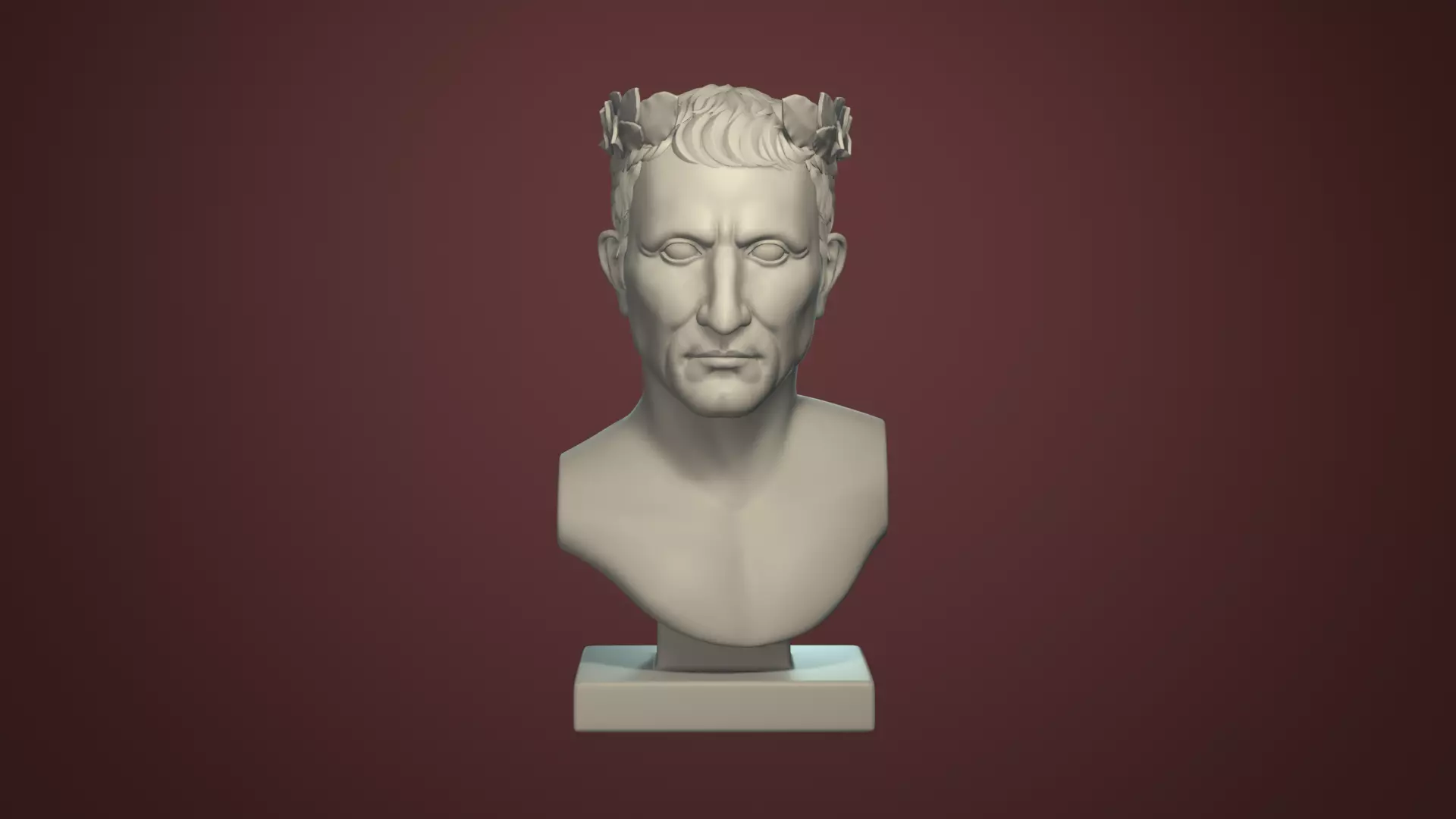 Semi Realistic Gaius Julius Caesar Bust Printable 3D Model 3D print model_4
