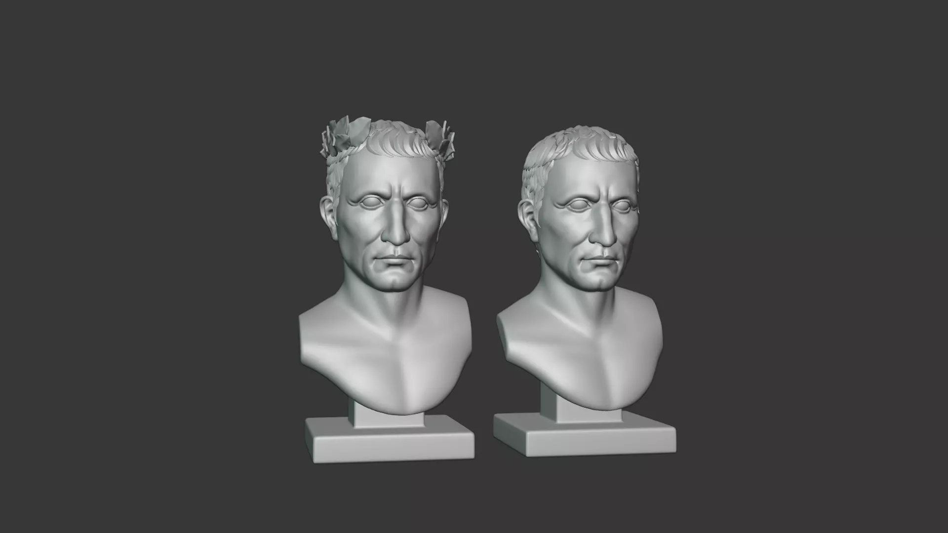 Semi Realistic Gaius Julius Caesar Bust Printable 3D Model 3D print model_27