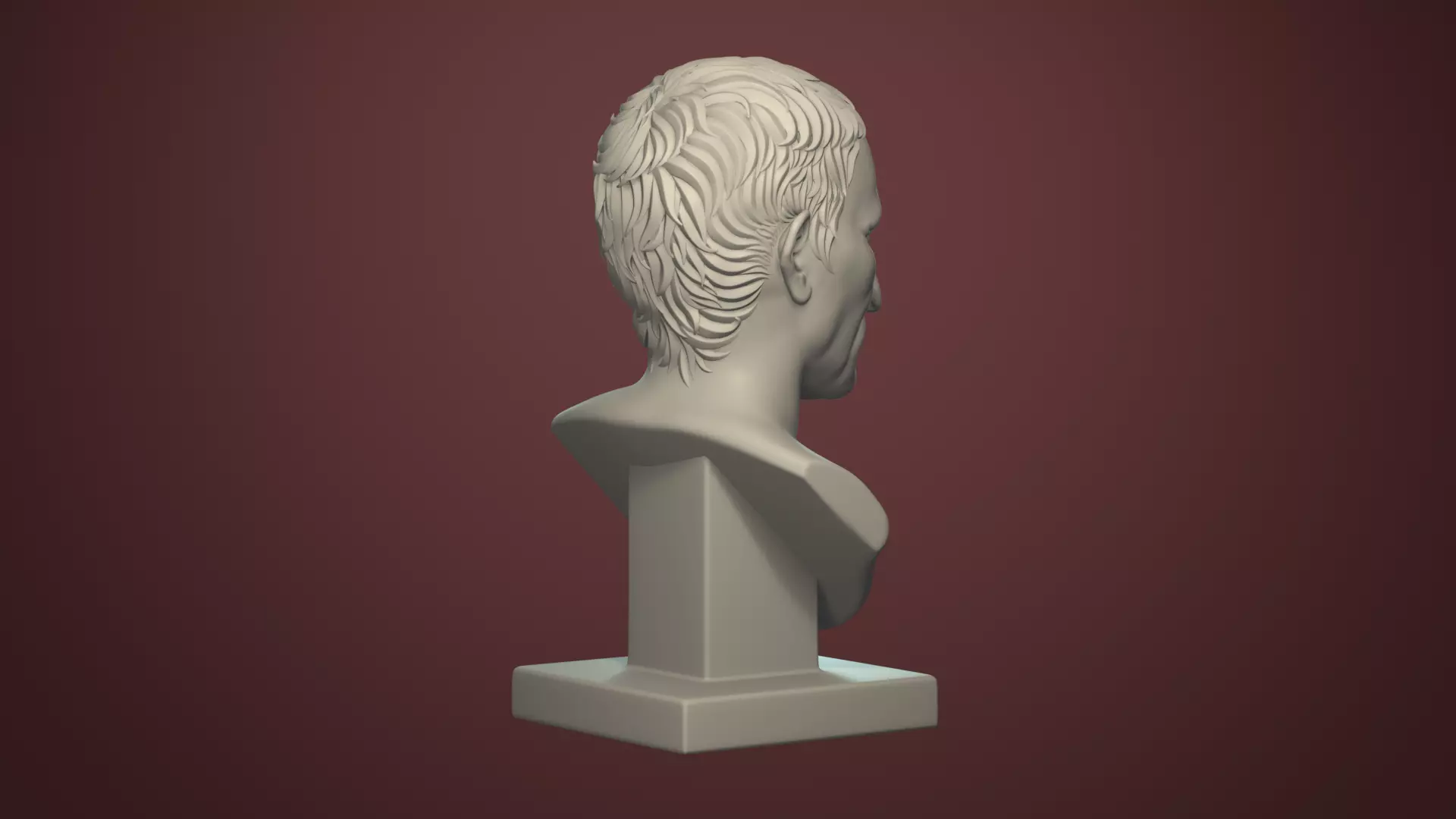 Semi Realistic Gaius Julius Caesar Bust Printable 3D Model 3D print model_13