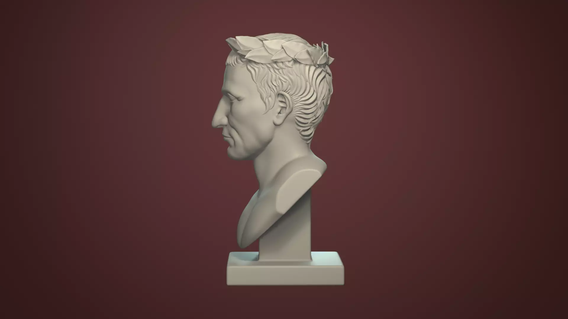 Semi Realistic Gaius Julius Caesar Bust Printable 3D Model 3D print model_8