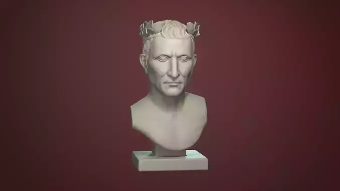 Semi Realistic Gaius Julius Caesar Bust Printable 3D Model