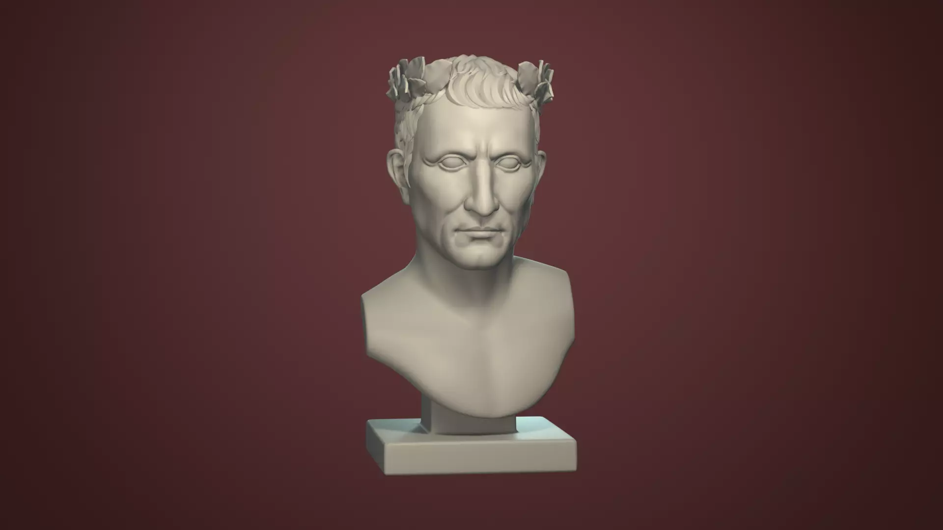 Semi Realistic Gaius Julius Caesar Bust Printable 3D Model 3D print model_0