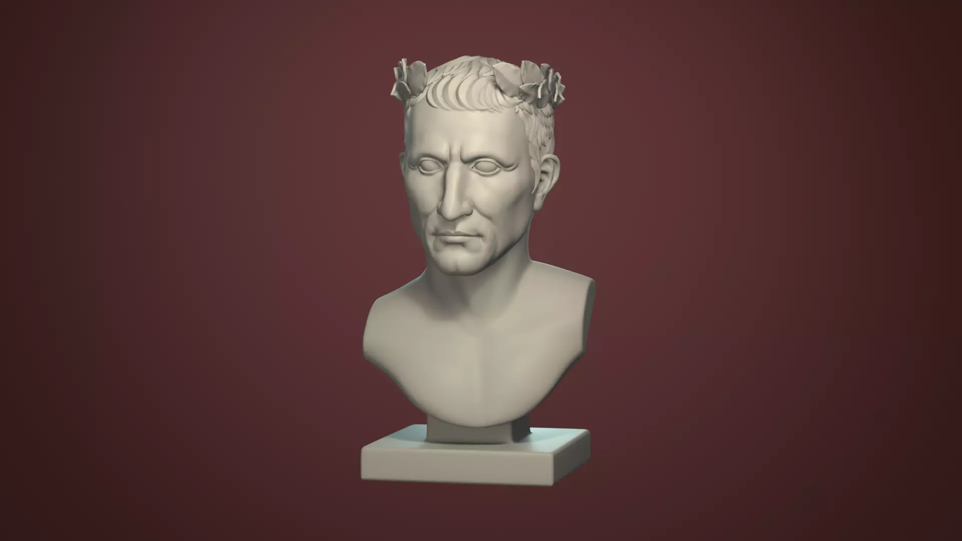 Semi Realistic Gaius Julius Caesar Bust Printable 3D Model 3D print model_6
