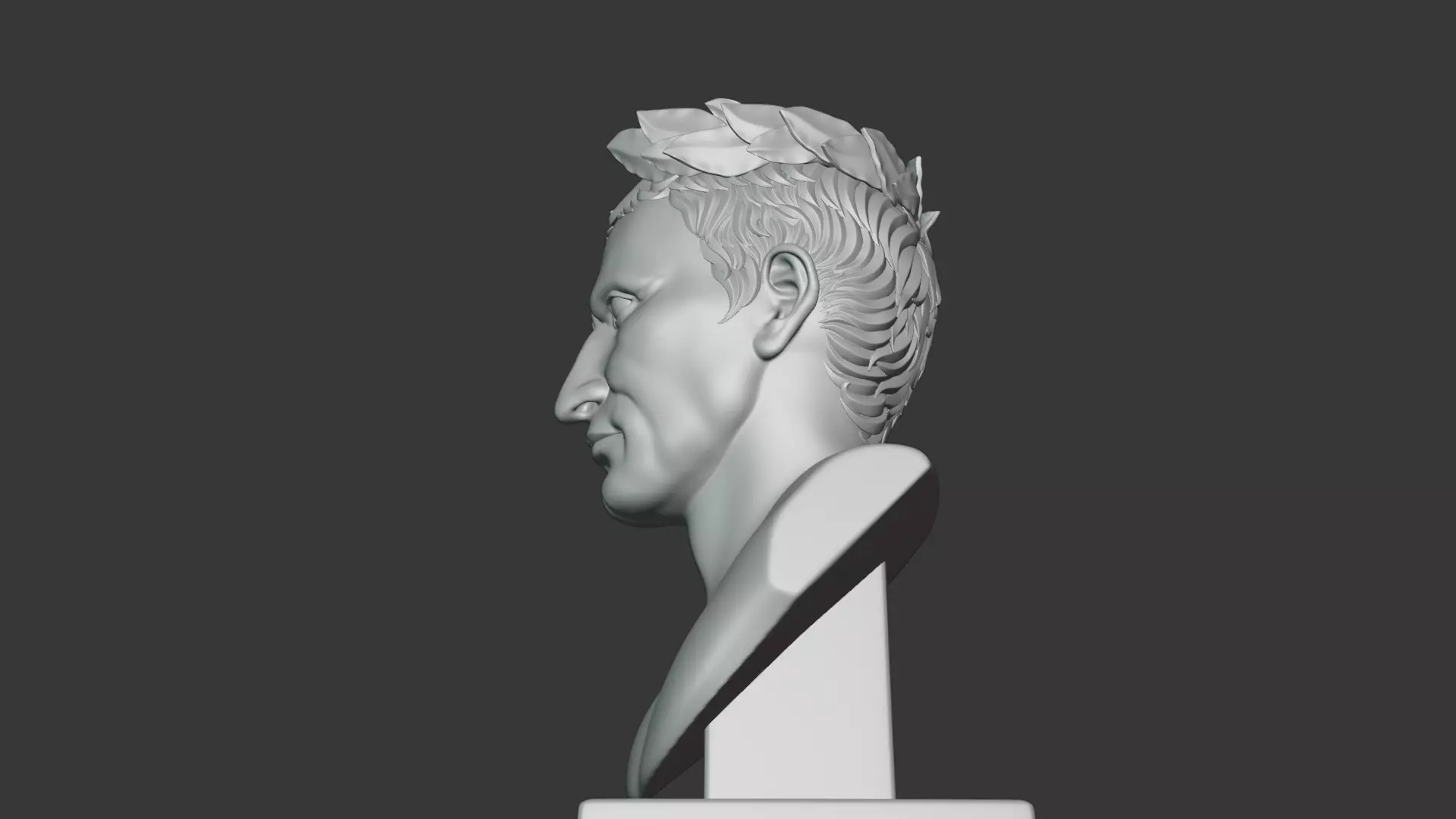 Semi Realistic Gaius Julius Caesar Bust Printable 3D Model 3D print model_26