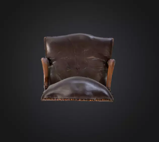 Vintage Elegance Chair Low-poly 3D model_16