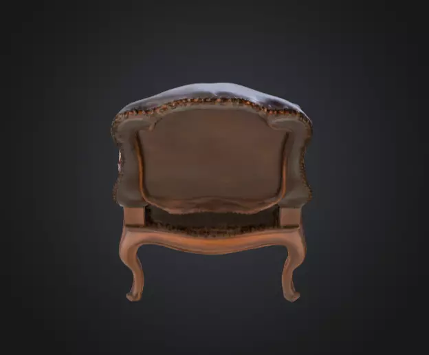 Vintage Elegance Chair Low-poly 3D model_13