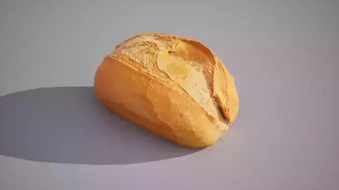 Low -Poly Bun Game ready model 3K triangles  PBR Low-poly 3D model 2