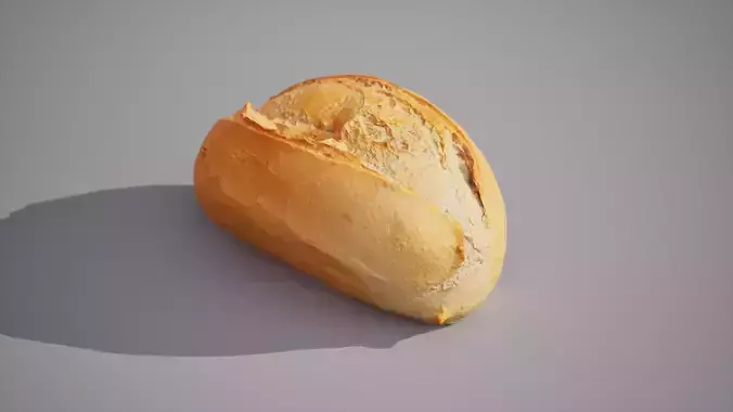 Low -Poly Bun Game ready model 3K triangles  PBR Low-poly 3D model 4