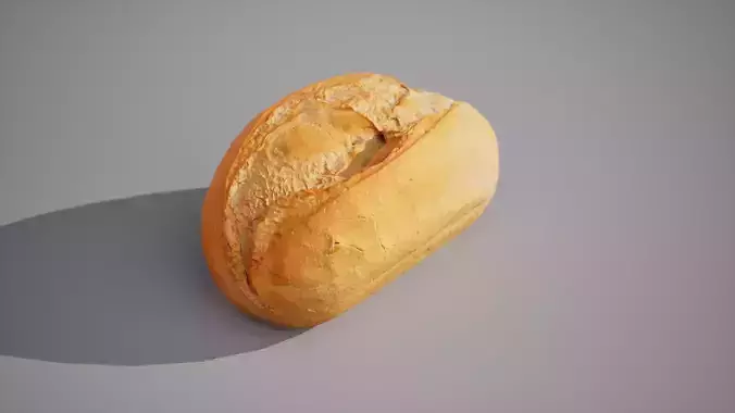 Low -Poly Bun Game ready model 3K triangles  PBR Low-poly 3D model 3