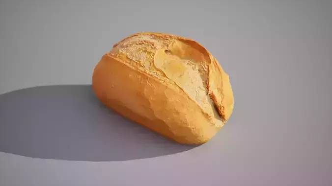 Low -Poly Bun Game ready model 3K triangles  PBR Low-poly 3D model 6