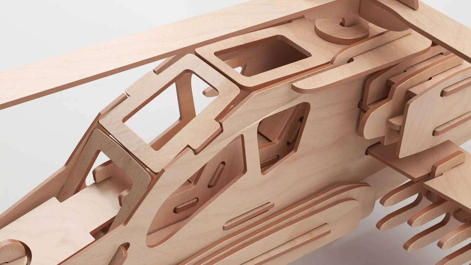 Wooden Toy Collection 3D model_7