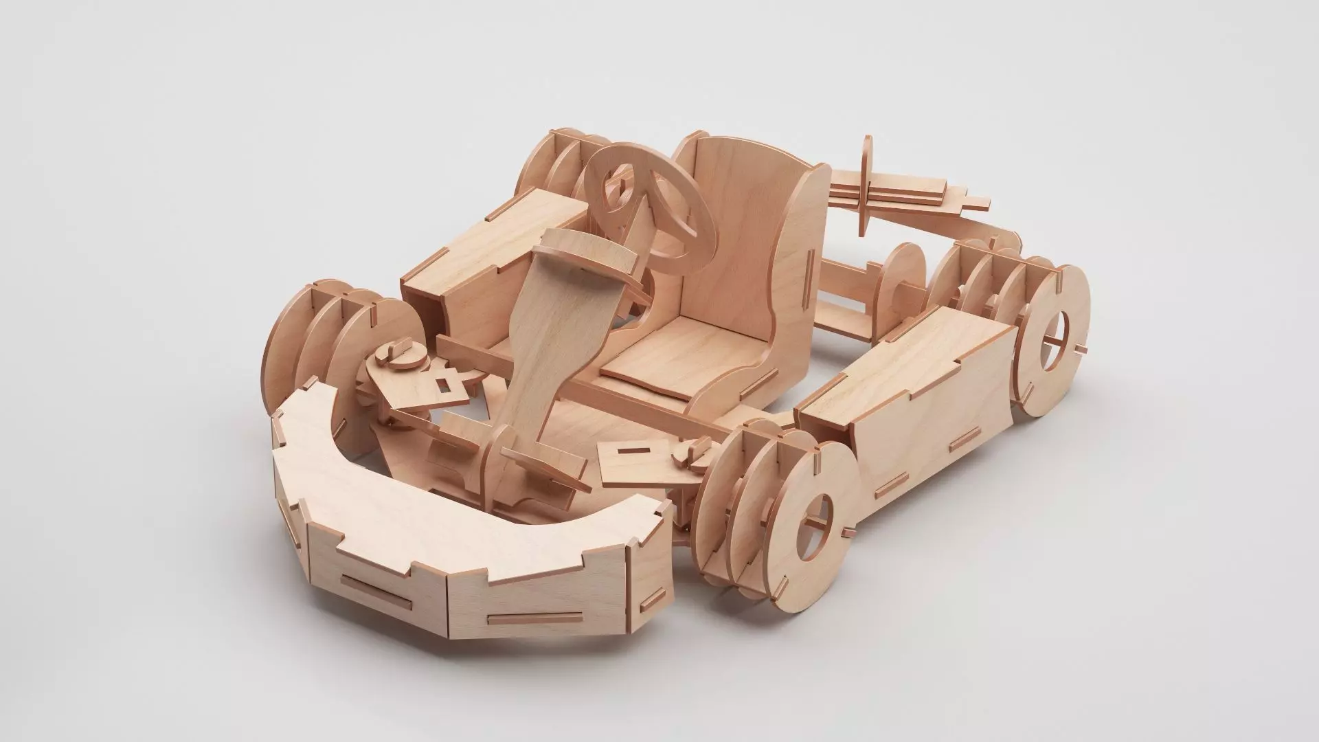 Wooden Toy Collection 3D model_35